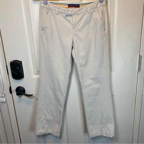 Jimmy’s Surf Co Corduroy Ladies Juniors Sz 5/6 27.5”Inseam Pants Cream Off White - Picture 1 of 16